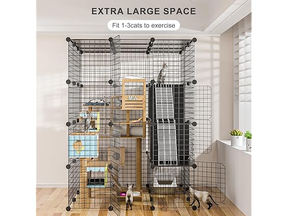 PAWING Detachable Metal Wire Kennel