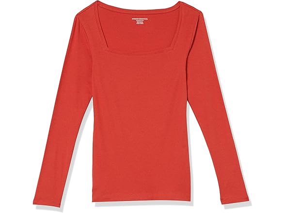 Amazon Essentials Women's Slim-Fit Square Neck T-Shirt