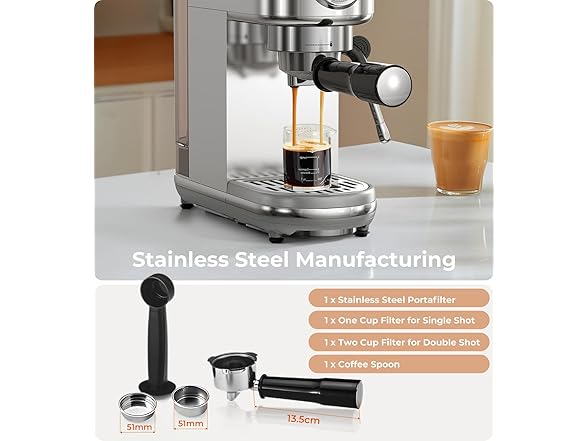 Espresso Machine with Milk Frother