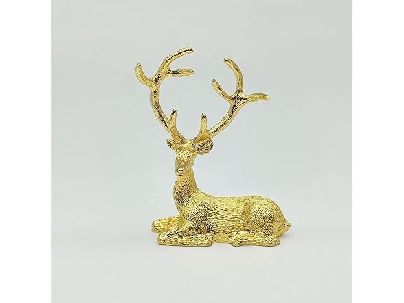 Veumoie 2 PCS Noble Couple Deer Statue