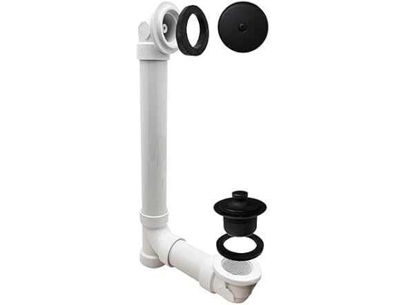 Westbrass Pull & Drain Sch. 40 PVC Bath Waste- Black