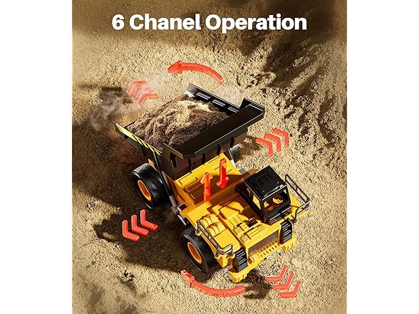 Geyiie RC Dump Truck Toy for Kids