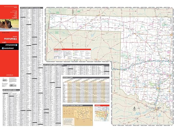 Rand McNally Easy To Read Folded Map: Oklahoma State Map