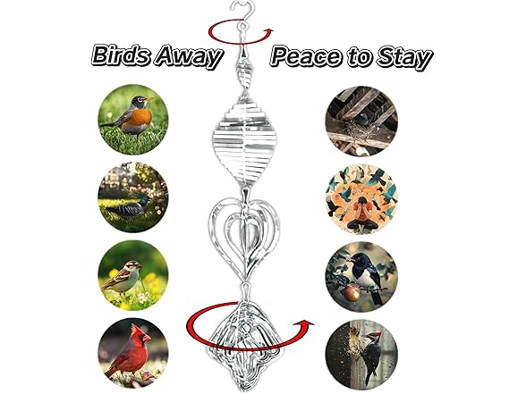 9pcs Metal Bird Scare Repellent Devices