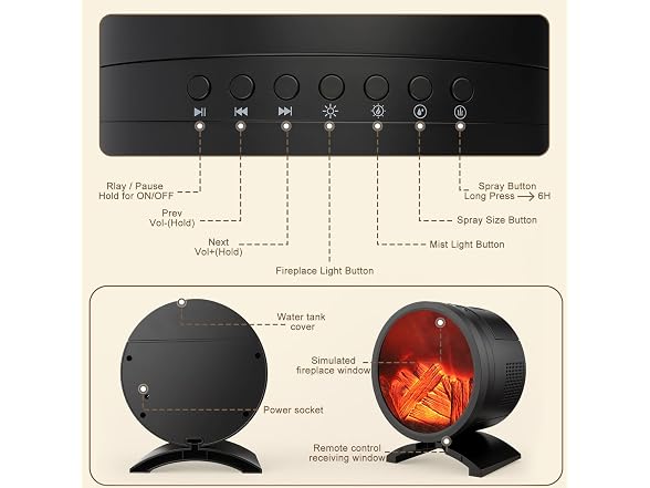 Fireplace Flame Oil Diffuser