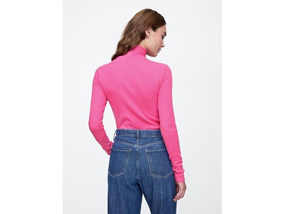 GAP Women Long Sleeve Brushed Rib Turtle Happy
