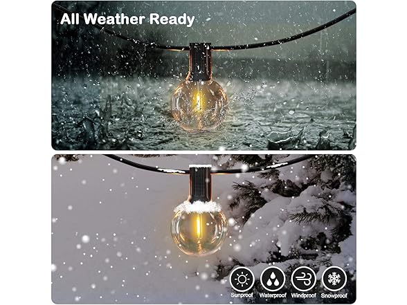 VerRon G40 150FT LED Outdoor String Lights