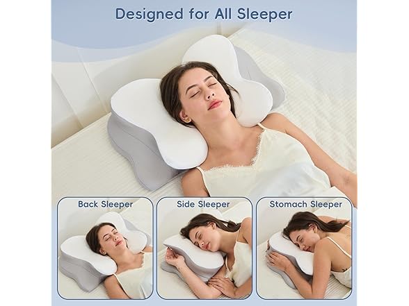 Cervical Neck Pillow White