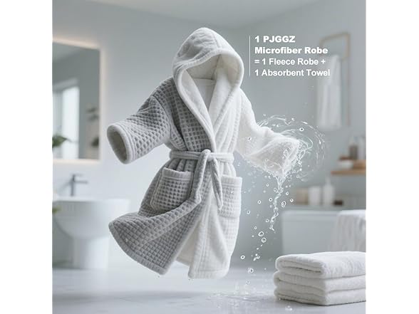 PJGGZ Men's Bathrobe with Hood
