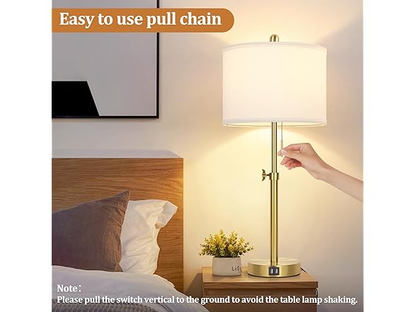 Kondras Table Lamp Set of 2 with 2 USB Ports