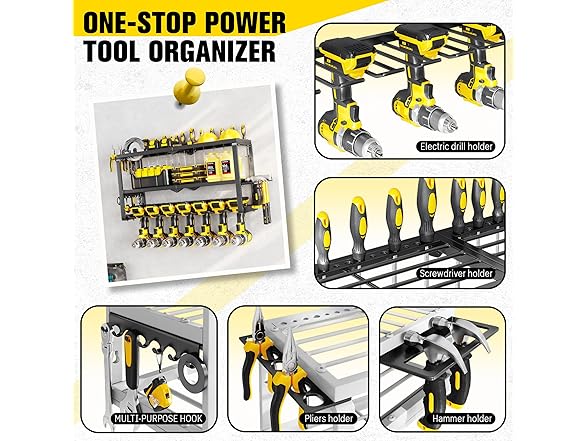Hipidian Power Tool Organizer Wall Mount