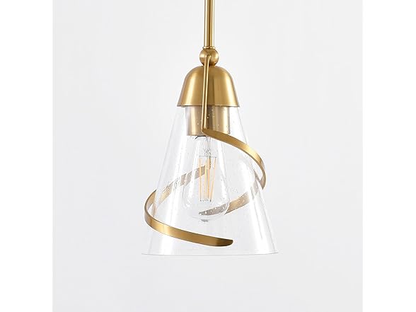 Parrot Uncle D3013 Small 7" Wide Cone Seeded Glass Hang