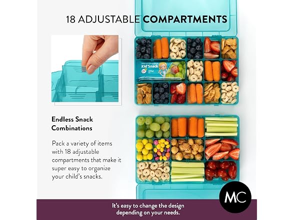 Mothercould Large Kids Snack Box Containers Set of 2
