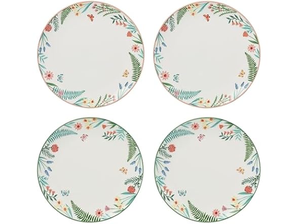 Oneida Dinnerware Set, First Blooms 4-Piece Accent Plates