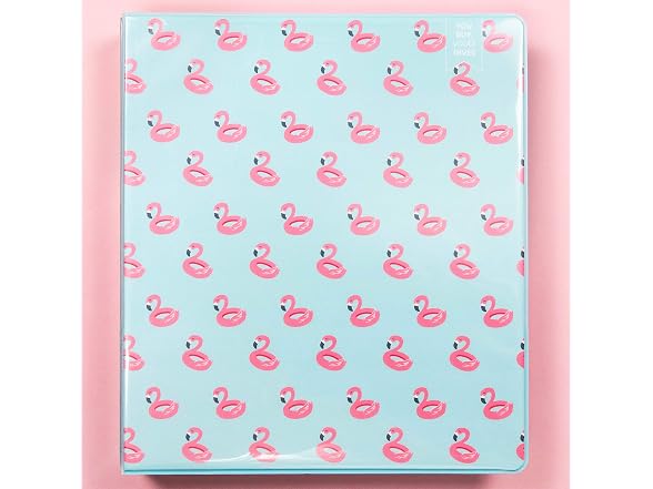 Yoobi | 1 Inch Binder - Blue Flamingo