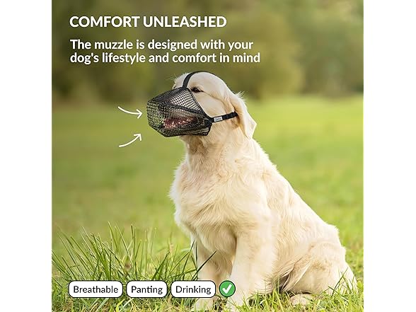 CollarDirect Soft Mesh Dog Muzzle
