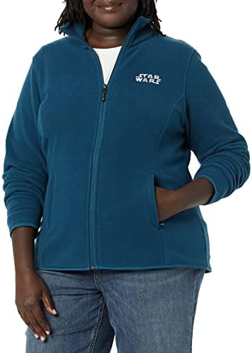 Amazon Essentials Disney | Marvel | Star Wars | Princess Women's Polar Fleece Full-Zip Mock Jackets, Star Wars Logo, Medium