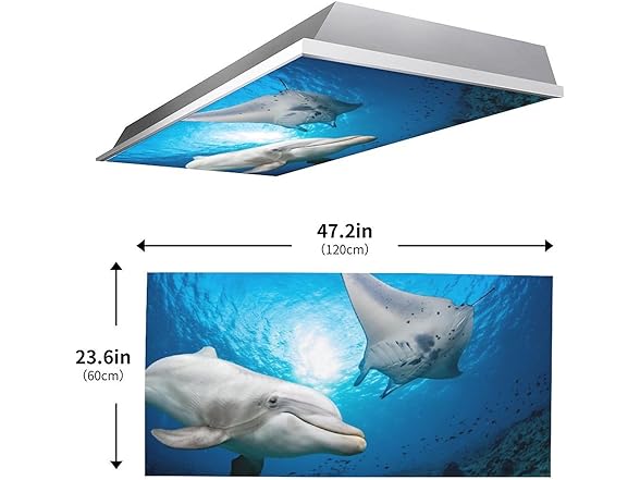 QOROL 2PCS Fluorescent Light Covers