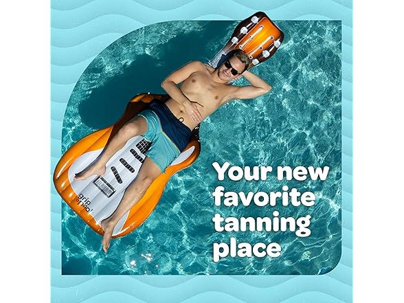 Grip A Pool Raft Lounger for Adults, Guitar