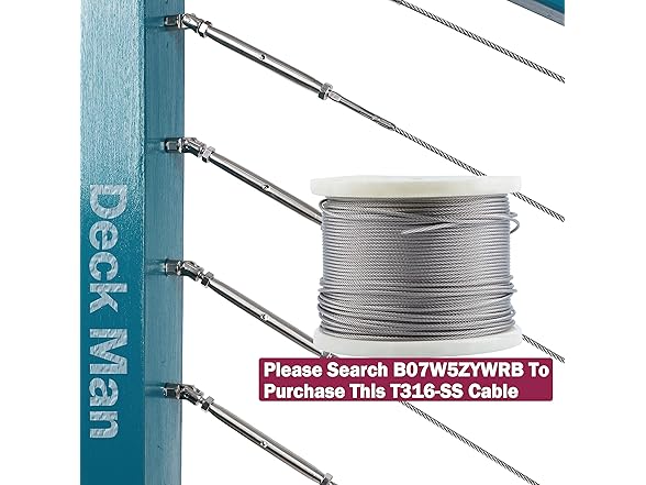 Deck Man Angle Single Lag Screw Cable
