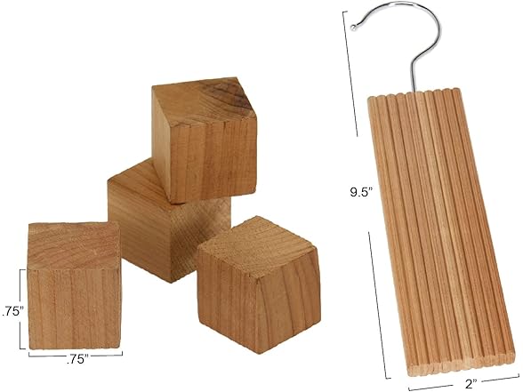 Household Essentials Cedar Hang Up Set, Brown