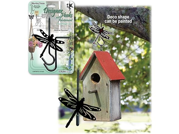 Dragonfly Decor Hooks Weather Resist