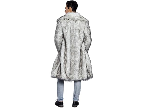 Old DIrd Men (M) Long Sleeve Fluffy Faux Fur Coat