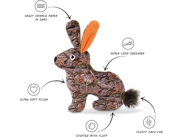 Fringe Studio Squeaker Plush Dog Toy, I'm Hiding