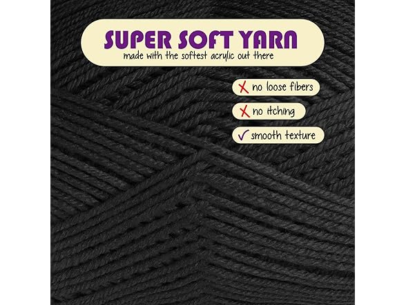 Acrylic Yarn for Crocheting & Knitting 370 yards