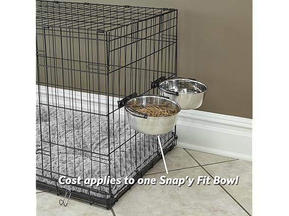 Snap'y Fit Stainless Steel Food or Water Bowl