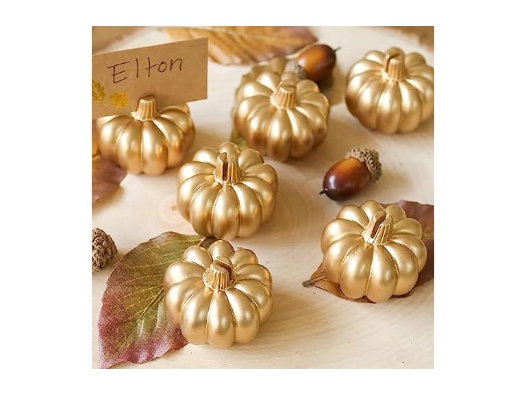 Kate Aspen Fall Decor Mini Gold Pumpkin