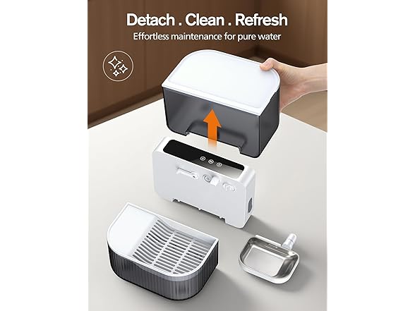 Wireless Cat Water Fountain with No Filters