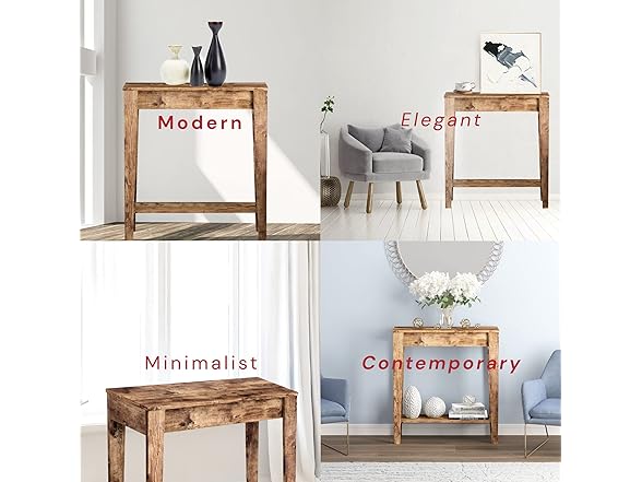 Safdie & Co Rustic Farmhouse Entry Table