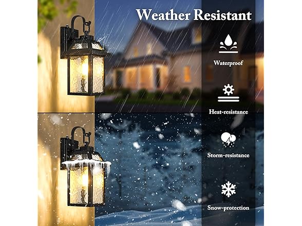BesLowe Dusk to Dawn Outdoor Wall Lights