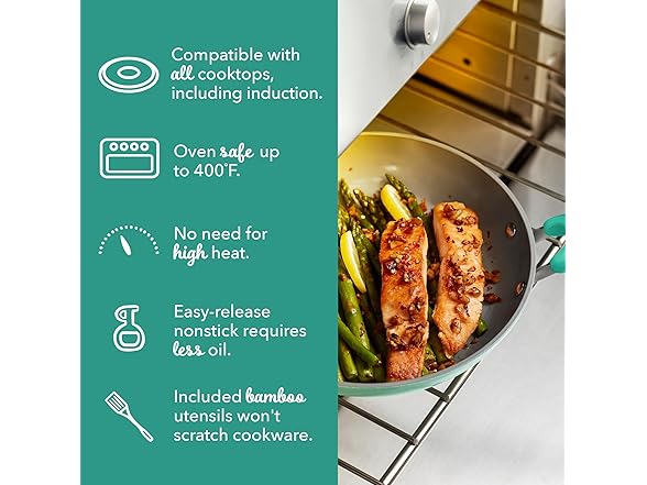 Dash Dream Green Recycled Aluminum Cookware Set