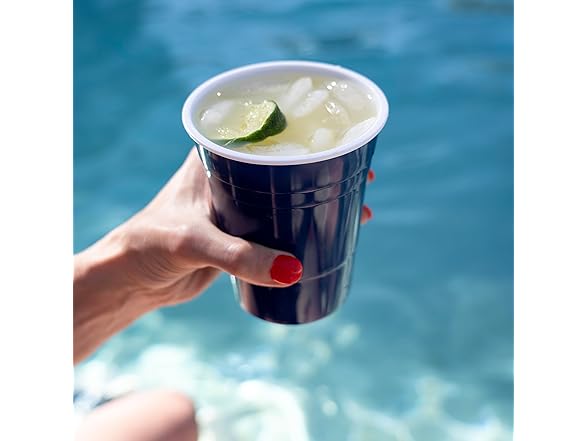 True Shatterproof Pool Cups, Red White & Blue, Set of 6