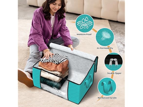 Fab totes 60L Green 6 Pack Storage Bags