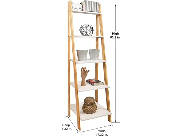 Jela Adeptus Solid Wood Split 5 Shelf Ladder