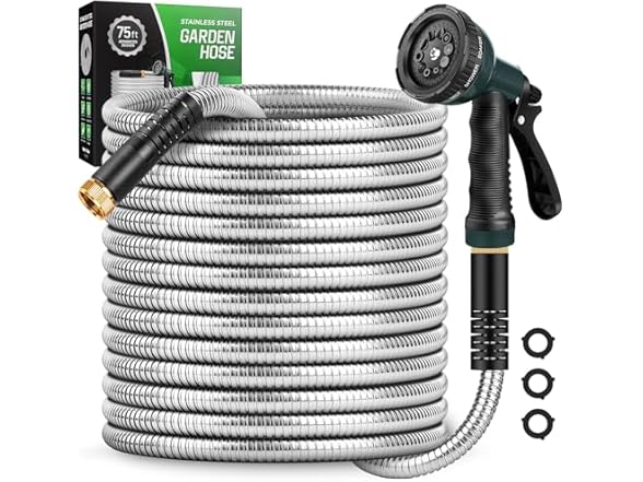 Amayrose Stainless Steel Garden hose - 75ft