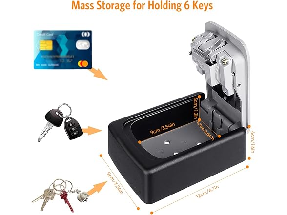 Fayleeko Key Lock Box, 2-Pack