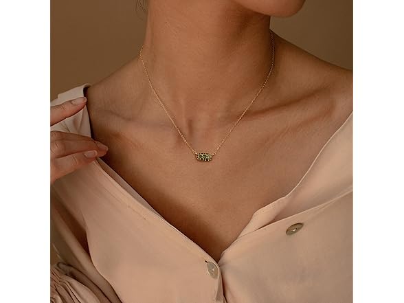 ANOBLEJRY Birthstone Necklace Sapphire