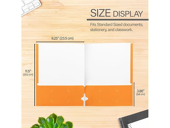 BAZIC PRODUCTS BAZIC Products 2 Pockets Paper Folder