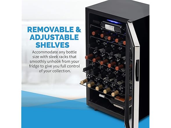 Newair Freestanding Wine Fridge - 33 Bottles