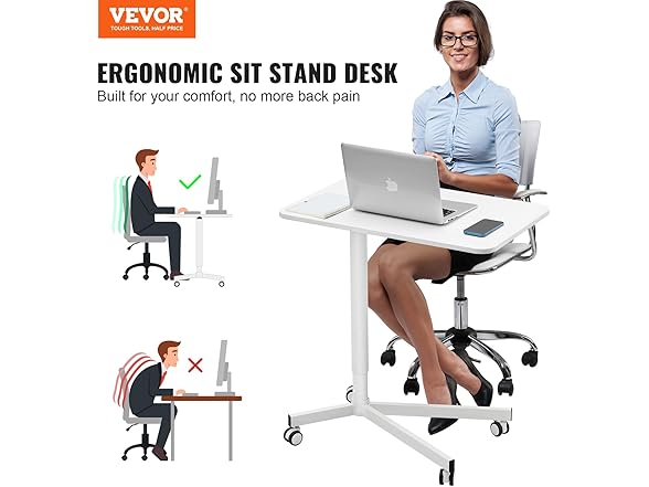 VEVOR Mobile Standing Desk