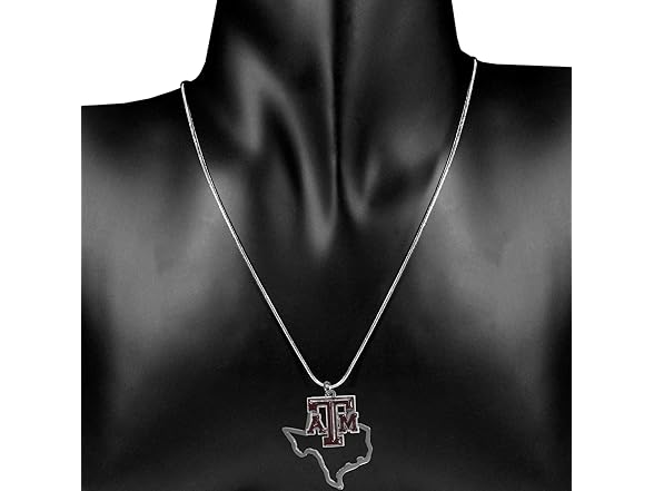 TX A&M State Charm Necklace 18