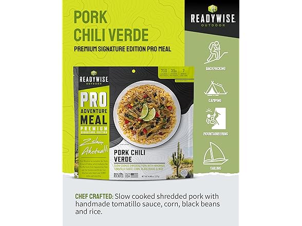 ReadyWise Pork Chili Verde 1 Pouch