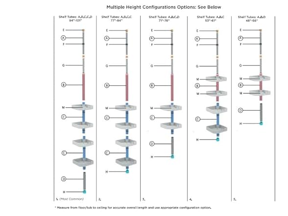 Bath Bliss 4 Tier Corner Shower Caddy