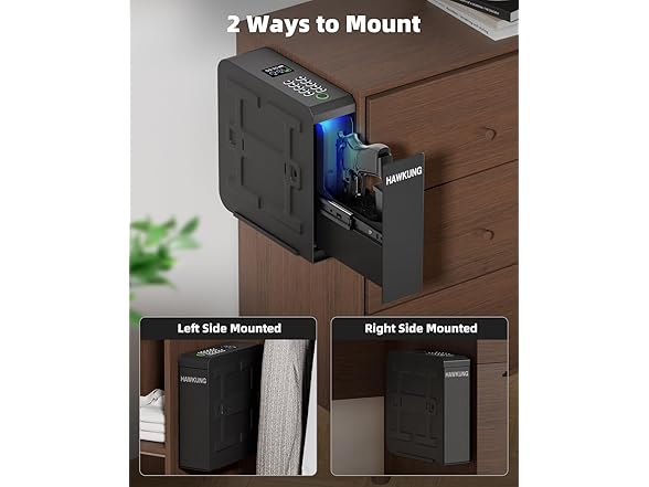 HAWKUNG Slider Bedside Pistol Safe