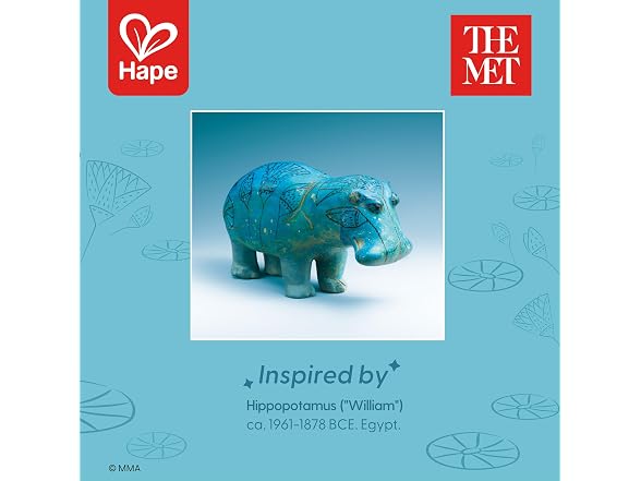 Hape x The Met William the Hippo Baby Stacke