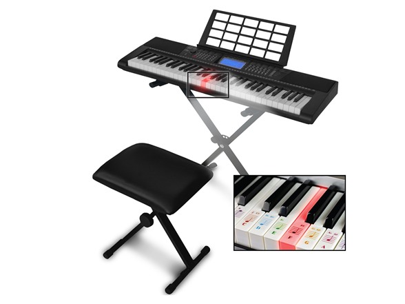 61-Key Light-Up Learning Keyboard Bundle